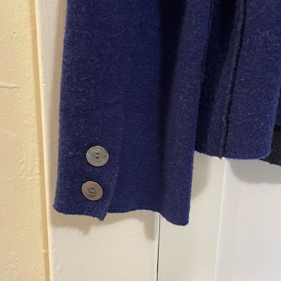 Eileen Fisher Double knit Felt Wool Military Style Blazer size Large - Picture 5 of 7